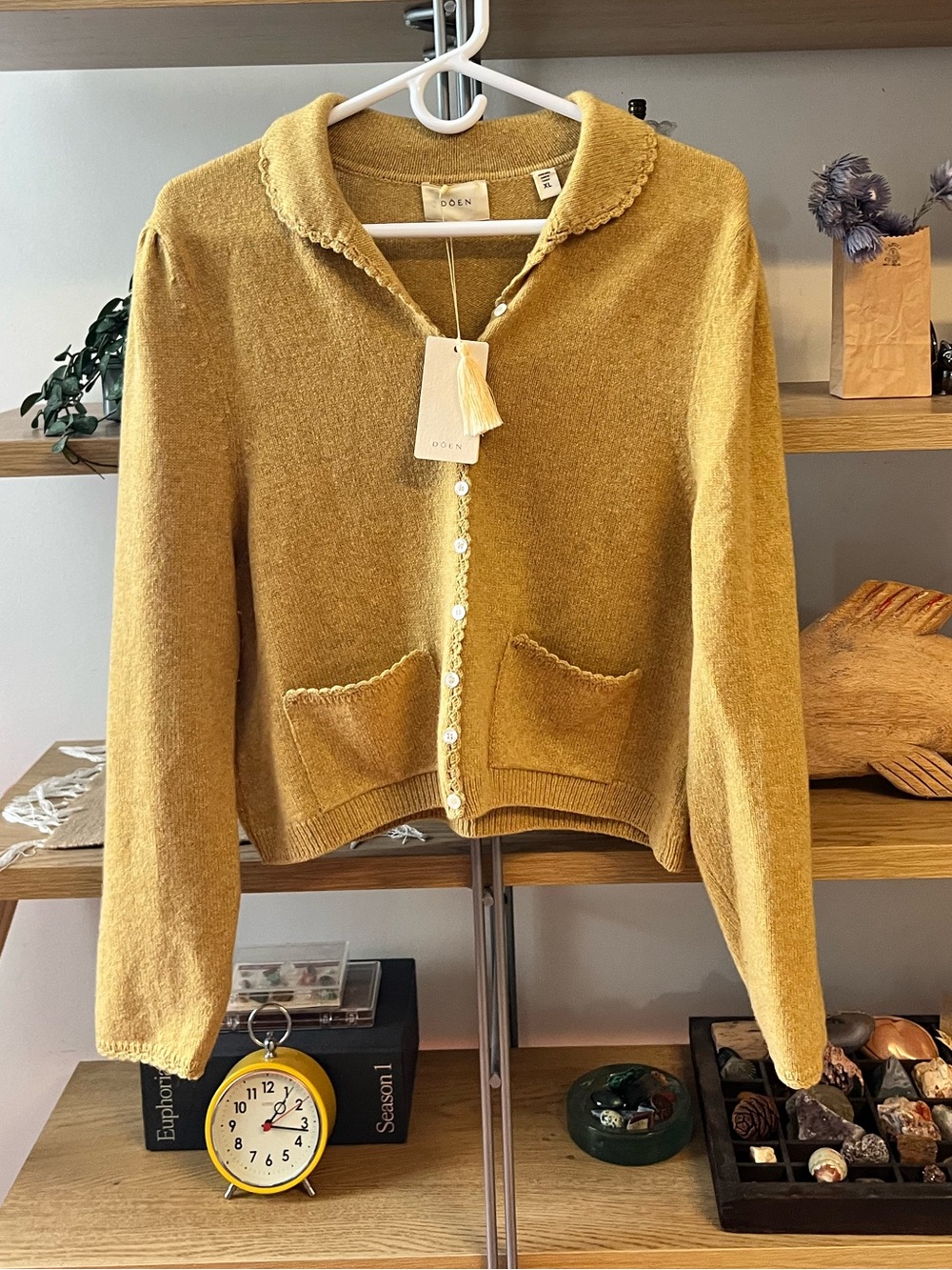 Doen Cashmere Blend Cardigan Sweater